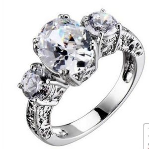 Sterling silver with cubic zirconia ring